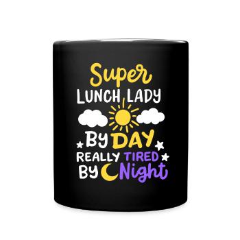 Mittagessen Dame Schule Cafeteria Arbeiter - Tasse einfarbig - Schwarz - Vorne