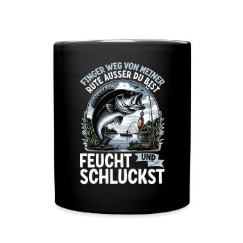 Pêcheur Canne à pêche Drôle Pêcheur Hobby Pêcheur - Mug uni - noir - Devant