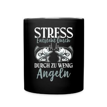 Pêcheur Canne à pêche Drôle Pêcheur Hobby Pêcheur - Mug uni - noir - Devant