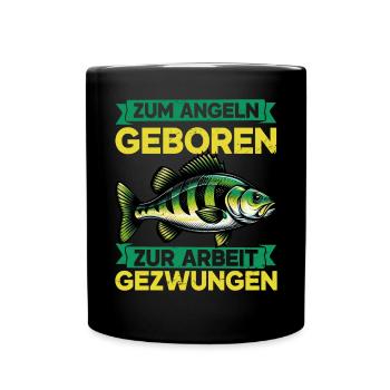 Pêcheur Canne à pêche Drôle Pêcheur Hobby Pêcheur - Mug uni - noir - Devant