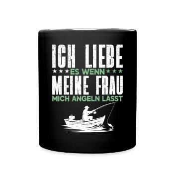 Pêcheur Canne à pêche Drôle Pêcheur Hobby Pêcheur - Mug uni - noir - Devant