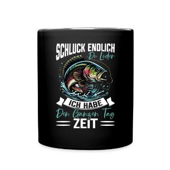 Pêcheur Canne à pêche Drôle Pêcheur Hobby Pêcheur - Mug uni - noir - Devant