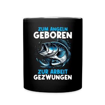 Pêcheur Canne à pêche Drôle Pêcheur Hobby Pêcheur - Mug uni - noir - Devant