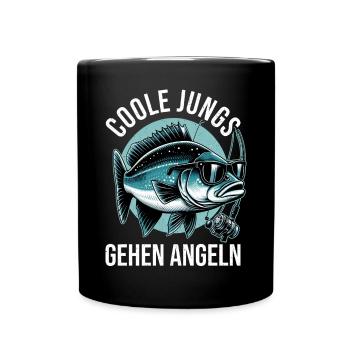 Pêcheur Canne à pêche Drôle Pêcheur Hobby Pêcheur - Mug uni - noir - Devant