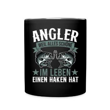 Pêcheur Canne à pêche Drôle Pêcheur Hobby Pêcheur - Mug uni - noir - Devant