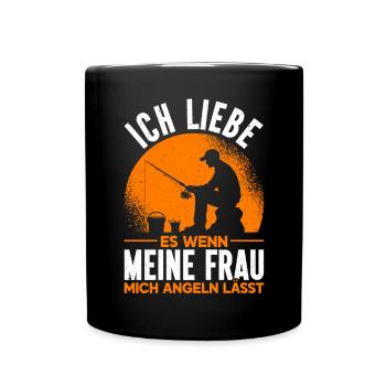 Pêcheur Canne à pêche Drôle Pêcheur Hobby Pêcheur - Mug uni - noir - Devant