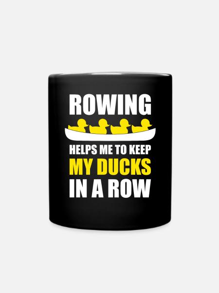 Rowing Rubberducks Funny Rowing - Full Colour Mug - black