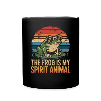 Frosch The Frog Is My Spirit Animal - Tasse einfarbig - Schwarz - Vorne