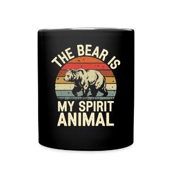 Bär The Bear Is My Spirit Animal - Full Colour Mug - black - Front