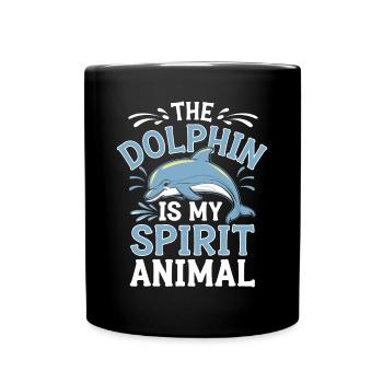 Delfin The Dolphin Is My Spirit Animal Delfin - Full Colour Mug - black - Front