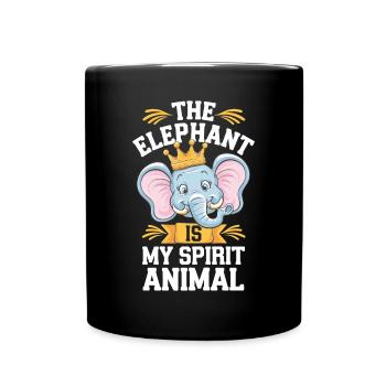 Elefant The Elephant Is My Spirit Animal Elefant - Full Colour Mug - black - Front