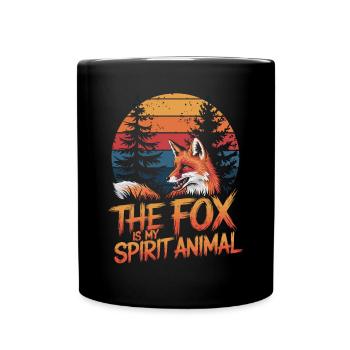 Fuchs The Fox Is My Spirit Animal - Full Colour Mug - black - Front