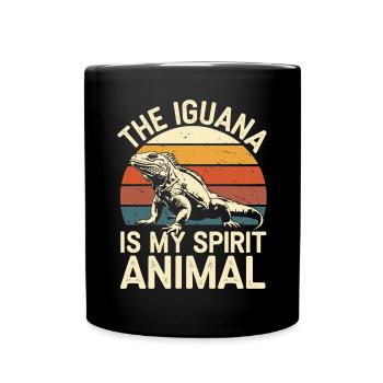 Bear The Iguana Is My Spirit Animal - Full Colour Mug - black - Front
