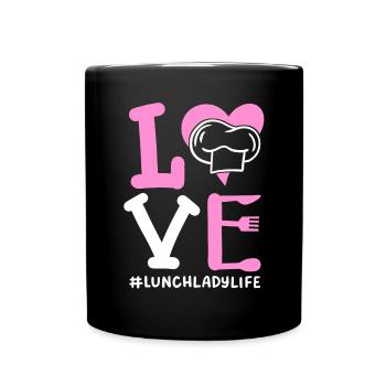 Mittagessen Schule Cafeteria Mitarbeiter - Tasse einfarbig - Schwarz - Vorne