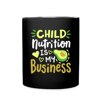 Mittagessen Schule Cafeteria Crew - Tasse einfarbig - Schwarz - Vorne