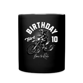 Motocross Anniversaire Fille 10ème Anniversaire Femmes - Mug uni - noir - Devant