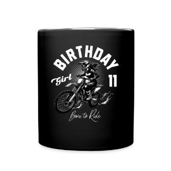Motocross Anniversaire Fille 11ème Anniversaire Femmes - Mug uni - noir - Devant
