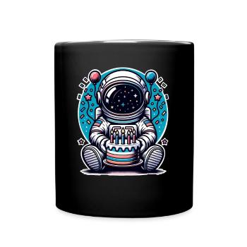 Astronaut Birthday - Full Colour Mug - black - Front