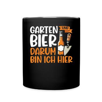 Beer Garden Gardening Allotment Gardener Gardener - Full Colour Mug - black - Front