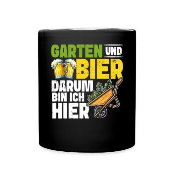Beer Garden Gardening Allotment Gardener Gardener - Full Colour Mug - black - Front