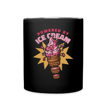 Propulsé par la sorbetière Gelato Dessert glacé - Mug uni - noir - Devant
