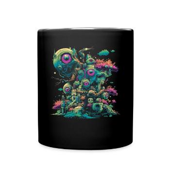 Weirdcore Aesthetic Eyes Eyeball Machines Drea - Full Colour Mug - black - Front