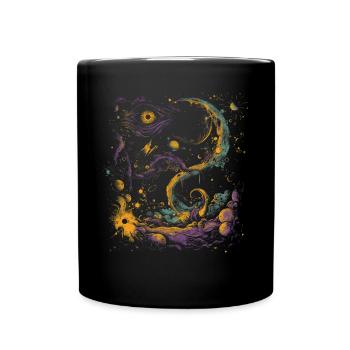 Weirdcore Aesthetics Cosmic Space Dreamcore G - Full Colour Mug - black - Front