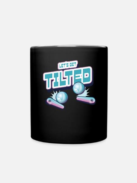 Let's Get Tilted Pinball Lover Pinball Arcade -peli - Yksivärinen muki - musta