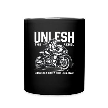 Looks Like A Beauty Rides Like A Beast - Tasse einfarbig - Schwarz - Vorne