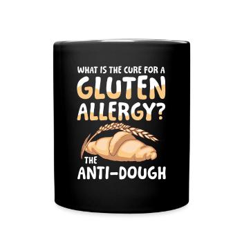 What is the cure for a gluten allergy anti-dough - Tasse einfarbig - Schwarz - Vorne