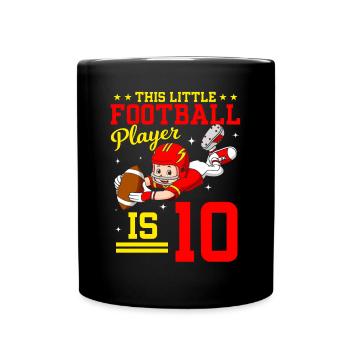10th Birthday Football player - Full Colour Mug - black - Front
