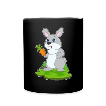 Rabbit Carrot - Full Colour Mug - black - Front