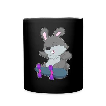 Bunny Skater Skateboard - Mug uni - noir - Devant