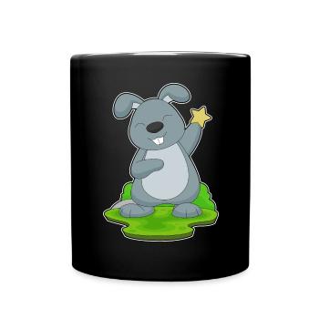 Rabbit Star - Full Colour Mug - black - Front
