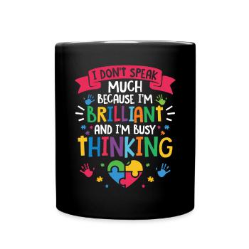 Autismus Awareness Day Autist Geschenk - Tasse einfarbig - Schwarz - Vorne