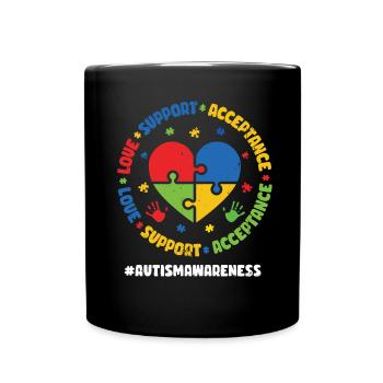 Autismus - Tasse einfarbig - Schwarz - Vorne