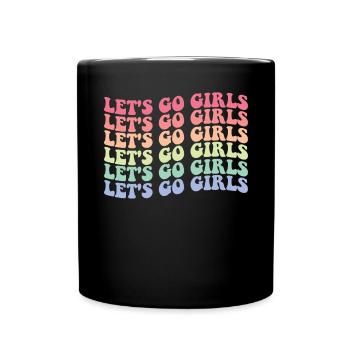 Junggesellin Jungesellinnenabschied Braut - Tasse einfarbig - Schwarz - Vorne