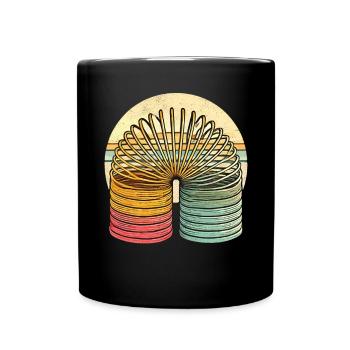 Stair runner Retro – Slinky pour petits et grands - Mug uni - noir - Devant