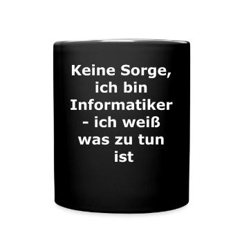 IT-Geschenk - Tasse einfarbig - Schwarz - Vorne