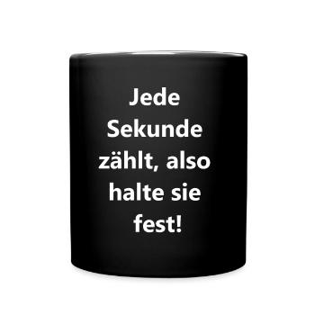 Zeitlose Erinnerung Geschenk - Tasse einfarbig - Schwarz - Vorne