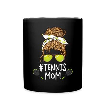 Raquette de joueur de tennis drôle - Mug uni - noir - Devant