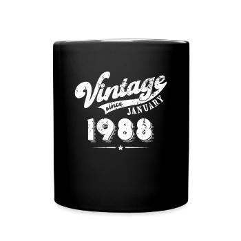 Vintage since January 1988 Birthday Gift - Full Colour Mug - black - Front