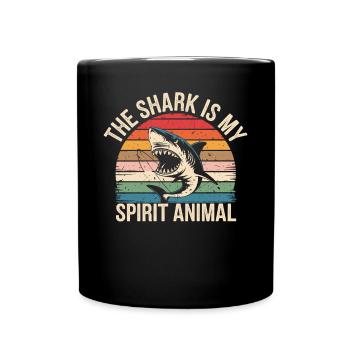 Hai Le requin est mon animal spirituel - Mug uni - noir - Devant