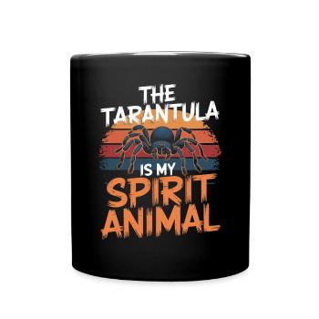 Vogelspinne The Tarantula Is My Spirit Animal - Tasse einfarbig - Schwarz - Vorne