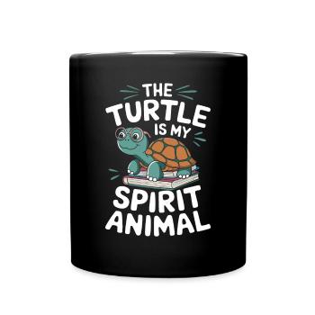 Schildkröte The Turtle Is My Spirit Animal - Full Colour Mug - black - Front