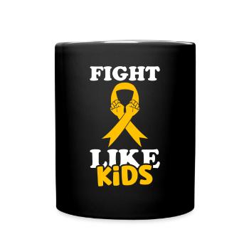 Krebs Im Kindesalter Childhood Cancer Awareness - Tasse einfarbig - Schwarz - Vorne
