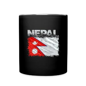 Nepal - Tasse einfarbig - Schwarz - Vorne