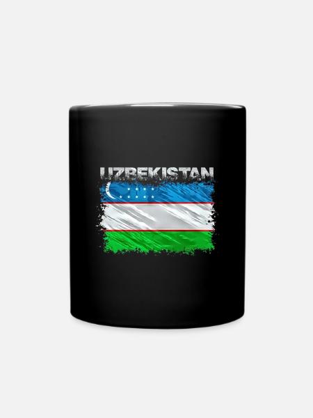 Usbekistan - Tasse einfarbig - Schwarz