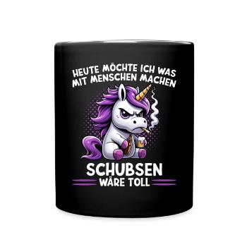 Today I want to do something with people Push - Full Colour Mug - black - Front