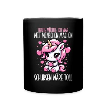 Today I want to do something with people Push - Full Colour Mug - black - Front